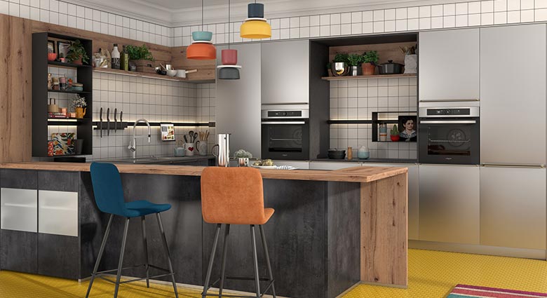 cuisine bois et inox