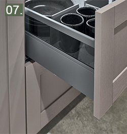 tiroir coulissant premium rehausse verre