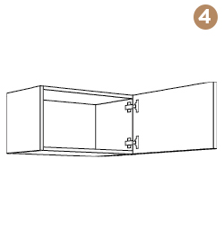 meuble haut porte battante