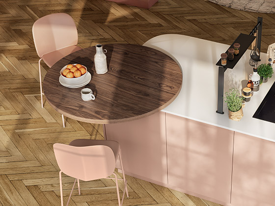Ilot cuisine rond