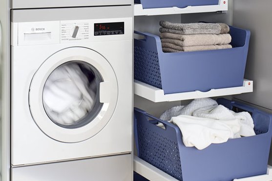 Lave-linge dans la buanderie