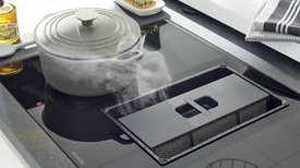 Système d'aspiration cuisine intégré table cuisson