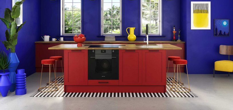 Cuisine rouge bois elisabeth