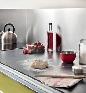 credence inox en cuisine