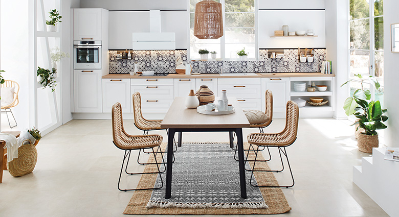 cuisine credence motifs fleurs