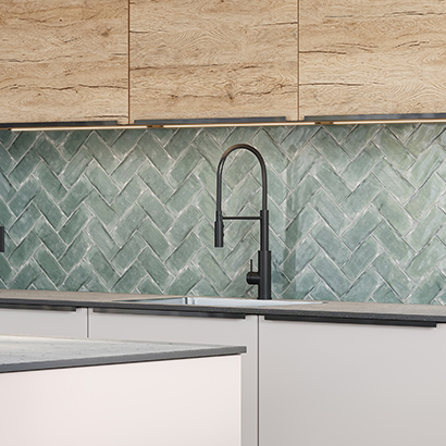 cuisine nueva et son mitigeur anthracite