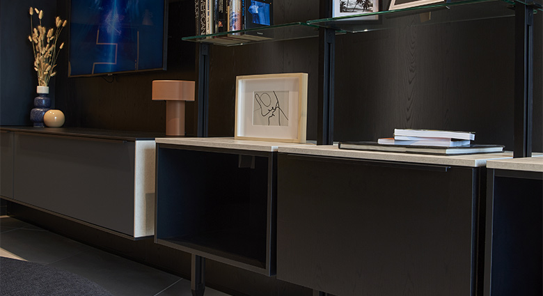 Meuble tv design noire Meuble tv design noire